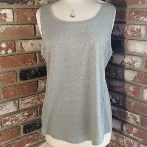 Chico's NWT Sz3 Silver Shimmer Tank